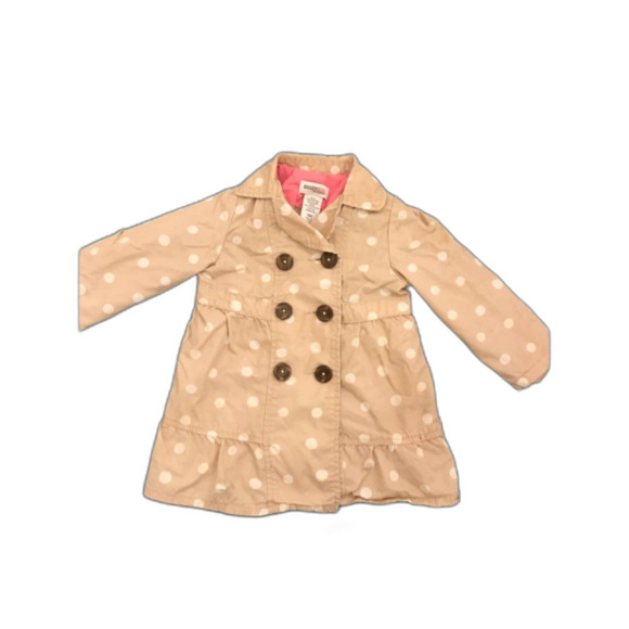 Classic Oshkosh Tan with White Polka Dot Light Jacket #polkadots #jacket - Picture 1 of 6